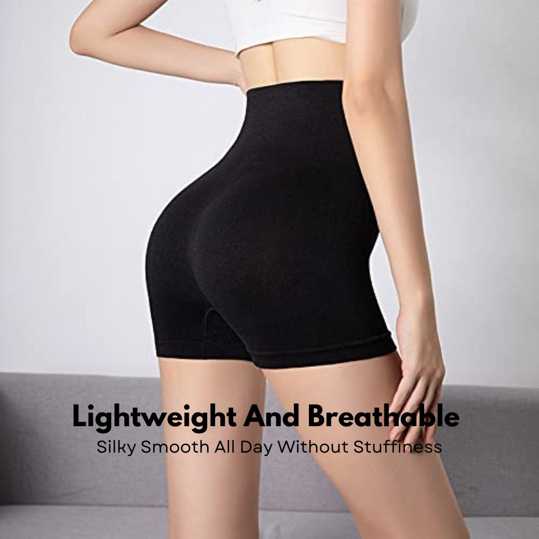 Womens High waisted Tummy Tucking Seamless Boy Shots (Pack of 2 ) Pink