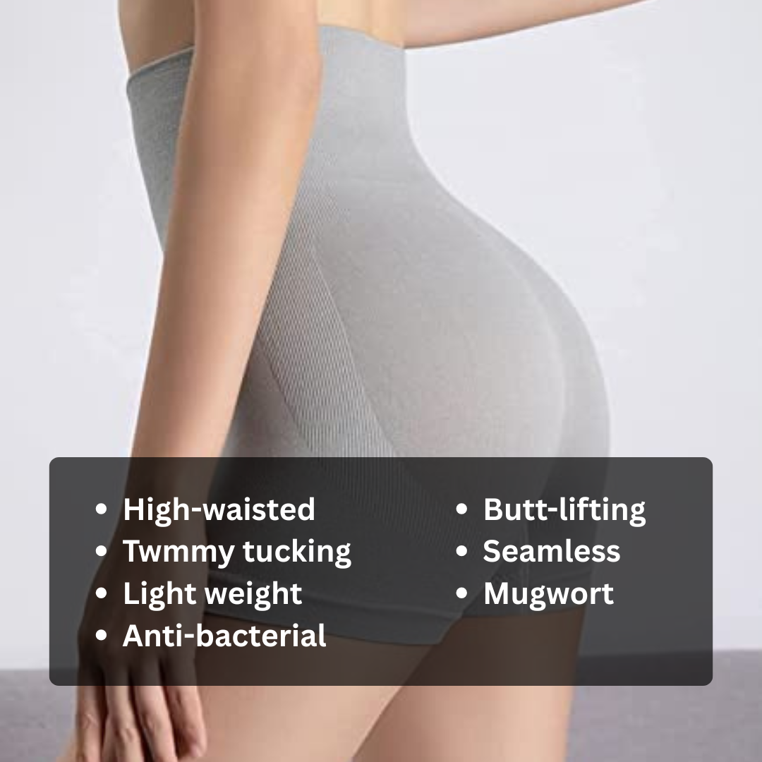 Womens High waisted Tummy Tucking Seamless Boy Shots (Pack of 2 ) Skin