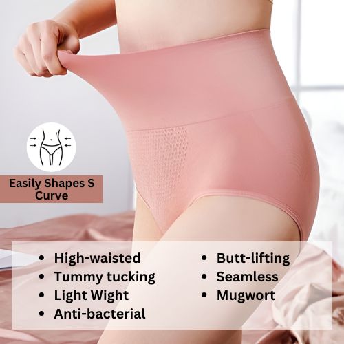 Womens High waisted Tummy Tucking Seamless Underwear