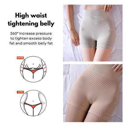 Womens High waisted Tummy Tucking Seamless Boy Shots (Pack of 2 ) Skin